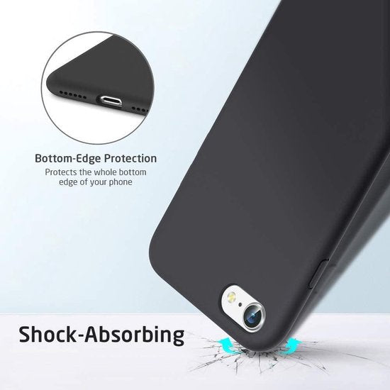 iPhone SE 2020/7/8 Hoesjes – Soft Silicone Backcover – Schokbestendig – Zwart-Ilumina Benelux