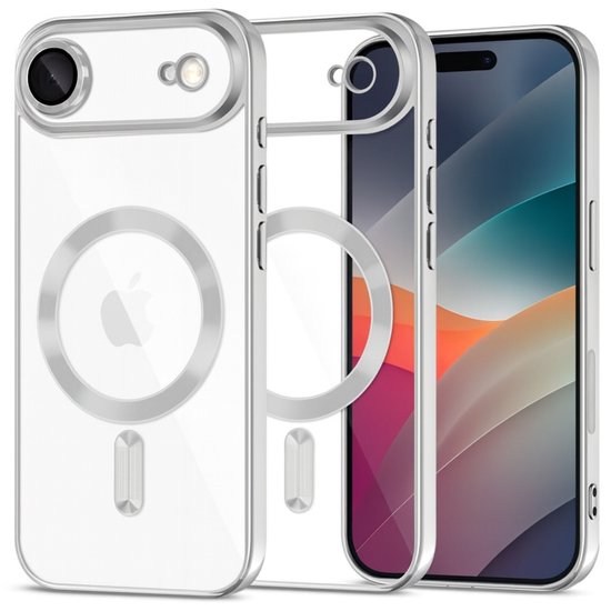 iPhone 17 Air Hoesjes – Backcover – MagSafe Compatibel – Camera Lens Protector + Screenprotector – Zilver-Ilumina Benelux
