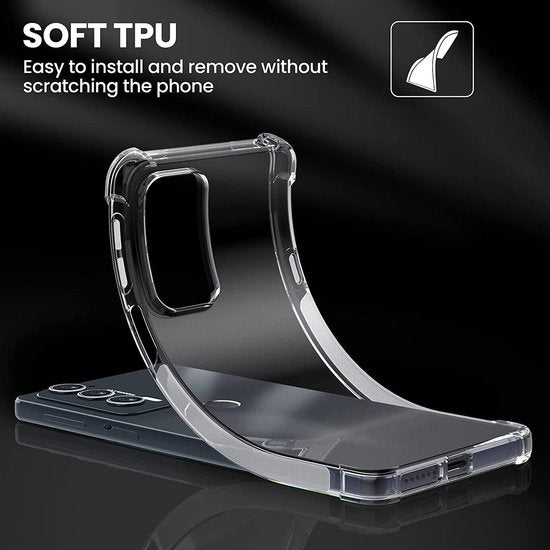 Motorola Edge 20 Pro Hoesjes – Siliconen Backcover – Schokbestendig – Transparant – Anti-shock-Ilumina Benelux
