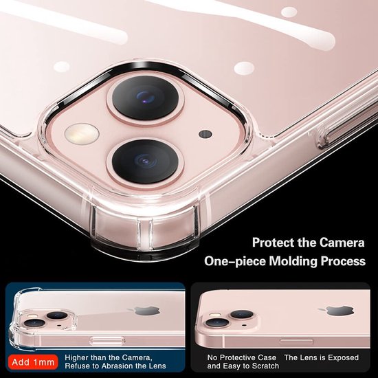 iPhone 13 Hoesjes – Schokbestendige Siliconen Backcover – Inclusief Screenprotector Gehard Glas-Ilumina Benelux