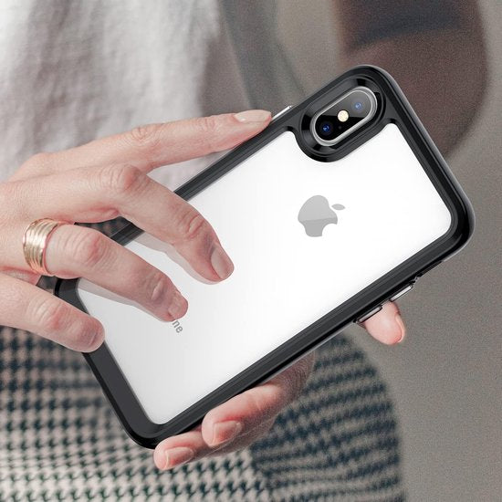 iPhone X / XS Hoesjes – Hybride Backcover – Transparant Acryl – Zachte TPU Bumper – Helder-Ilumina Benelux