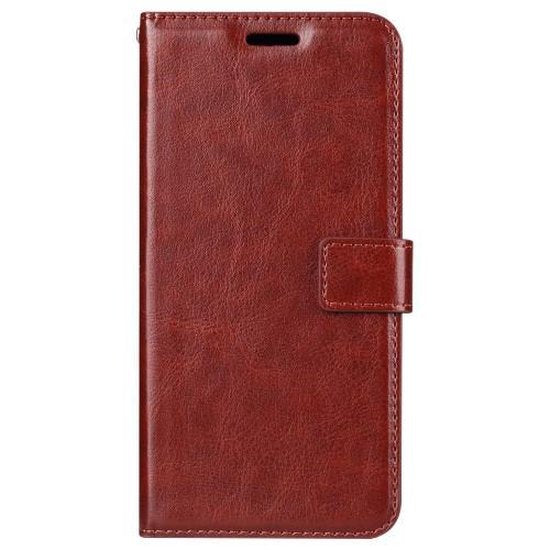 Bookcase Geschikt voor: Samsung Galaxy A50 - Bruin - portemonnee hoesje