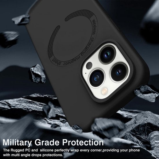 iPhone 11 Pro Max Hoesjes – Magnetische Siliconen Backcover – MagSafe – Krasbestendig – Blauw-Ilumina Benelux