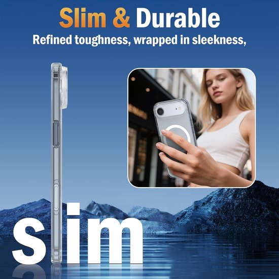 iPhone Air Hoesjes – Transparante Backcover – Schokbestendig – MagSafe – Incl. 2x Screenprotector & Camera Protector-Ilumina Benelux