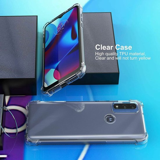 Motorola Moto E20/E30/E40 Hoesjes – Soft TPU Siliconen Backcover – Schokbestendig – Incl. 3x Screenprotector – Transparant-Ilumina Benelux