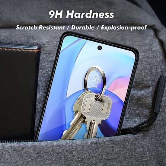 Screenprotector – Geschikt voor Motorola Moto E20/E30/E40 – Full Cover – Gehard Glas 9H – Transparant