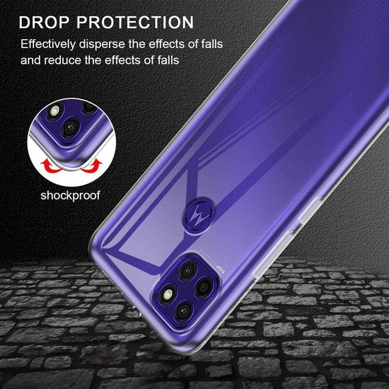 Motorola Moto G9 Power Hoesjes – Transparante Siliconen Backcover – Inclusief 2 Screenprotectors – Anti-kras-Ilumina Benelux