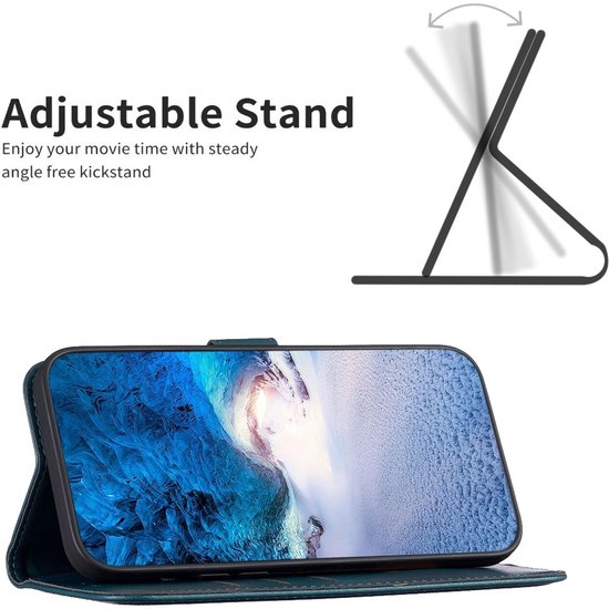 Samsung Galaxy A07 Hoesjes – Portemonnee Hoes – Pasjeshouder – Magneetsluiting – Groen-Ilumina Benelux