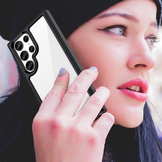 Samsung Galaxy S21 Ultra Hoesjes – Transparante Acryl Backcover – TPU Bumper – Hybride – Helder-Ilumina Benelux