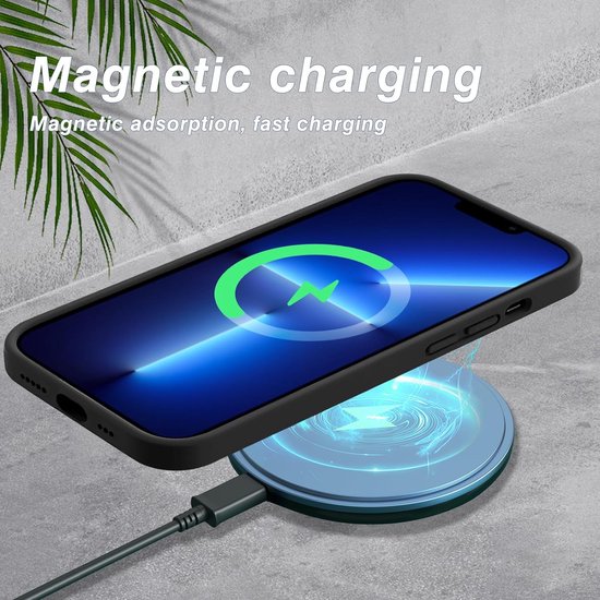 iPhone 12 Pro Max Hoesjes – Magnetische Siliconen Backcover – MagSafe – Krasbestendig – Groen-Ilumina Benelux