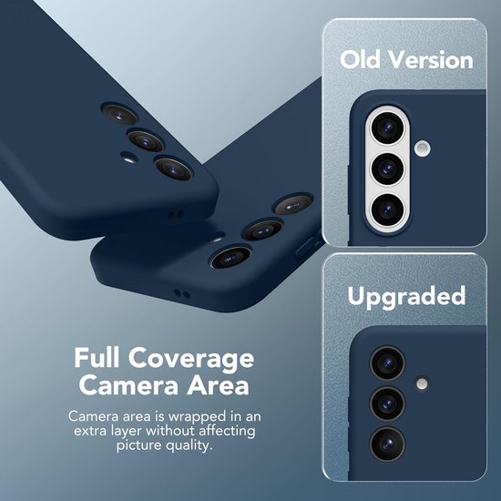 Samsung Galaxy A16 Hoesjes – Liquid Siliconen Backcover – Schokbestendig – Soft Touch – Navy Blauw-Ilumina Benelux