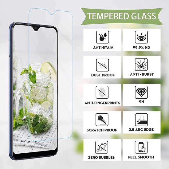 Samsung Galaxy A10e Hoesjes – Soft TPU Siliconen Backcover – 2x Gehard Glas Screenprotector – Zwart-Ilumina Benelux