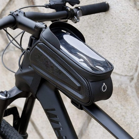 Telefoonhouder fiets – Waterdichte stuurtas frametas – Voor racefiets & mountainbike – Touchscreen venster – Zwart-Ilumina Benelux