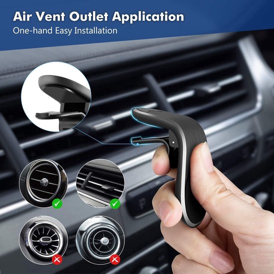 Telefoonhouder auto – Magnetisch Ventilatierooster – Sterke Magneet – Universeel – Zwart-Telefoonhouders-Ilumina Benelux