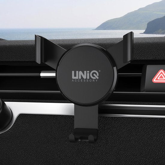 Telefoonhouder auto – Ventilatierooster Triclamp – Universeel – 360° Draaibaar – Zwart-Telefoonhouders-Ilumina Benelux
