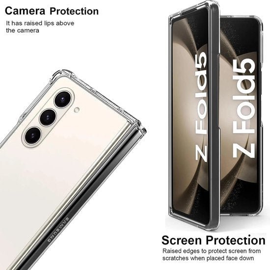 Samsung Galaxy Z Fold 5 Hoesjes – Siliconen Backcover – Schokbestendig – Transparant-Ilumina Benelux