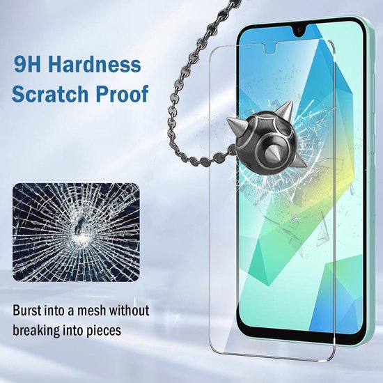 Samsung Galaxy A06 Hoesjes – Shockproof Backcover – Inclusief Gehard Glas Screenprotector – Rood