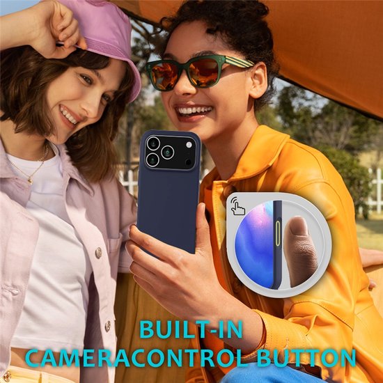 iPhone 17 Pro Max Hoesjes – Liquid Siliconen Backcover – Soft Touch – Inclusief 2x Screenprotector – Middernachtblauw-Ilumina Benelux