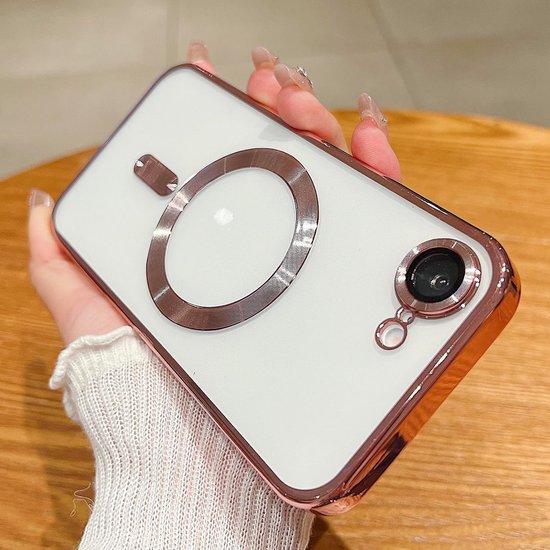 iPhone 16e Hoesjes – MagSafe Compatible Backcover – Ingebouwde Camerabescherming – Roségoud-Ilumina Benelux
