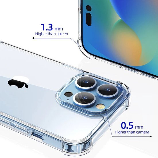 iPhone 14 Pro Max Hoesjes – Crystal Clear Backcover – Schokbestendig – Transparant-Ilumina Benelux
