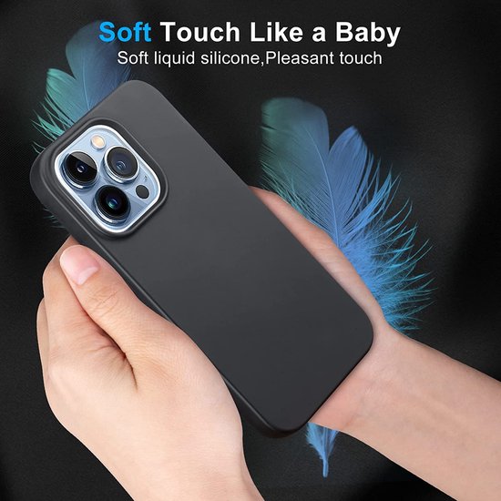 iPhone 13 Hoesjes – Soft TPU Siliconen Backcover – Schokbestendig – Zwart-Ilumina Benelux