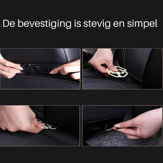 Autostoel organizer – Carseat organiser met tablethouder – Auto tafeltje – Bekerhouder – Tissue & paraplu houder – Zwart