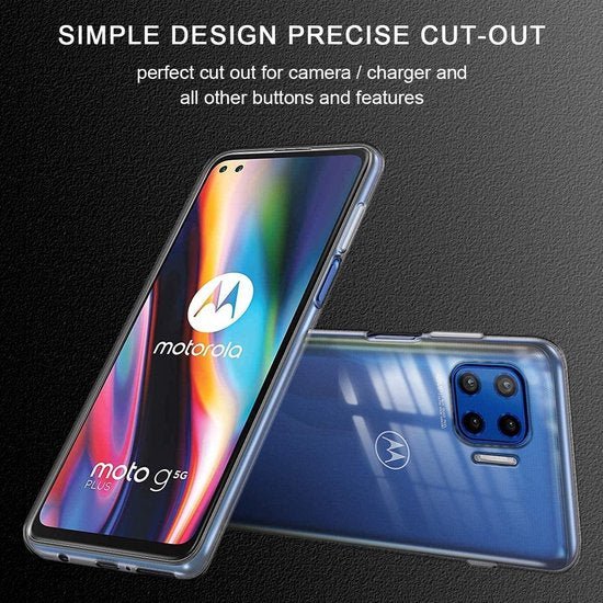 Motorola Moto G 5G Hoesjes – Transparante Siliconen Backcover – Inclusief 2 Screenprotectors – Anti Kras-Ilumina Benelux