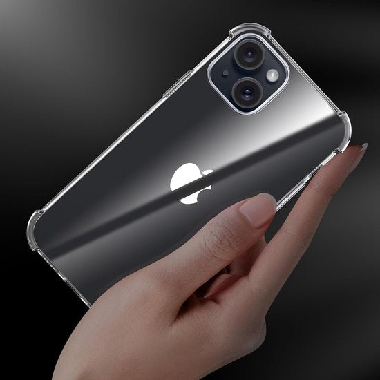 iPhone 13 Mini Hoesjes – Anti-shock Siliconen Backcover – Transparant – 2x Screenprotector Gehard Glas – 2x Camera Lens Protector-Ilumina Benelux