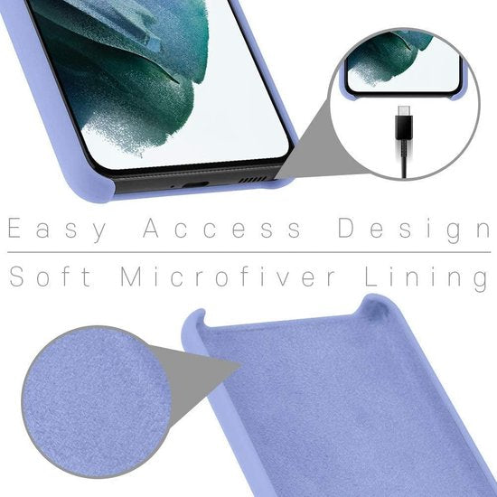 Samsung Galaxy S21 Plus Hoesjes – Liquid Siliconen Backcover – Soft Touch – Flexibel – Paars-Ilumina Benelux