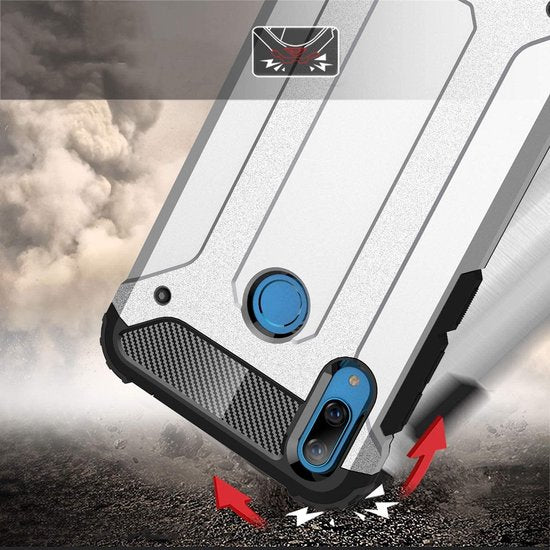Samsung Galaxy A11 Hoesjes – Armor Hybrid Backcover – Schokbestendig – Rood-Ilumina Benelux