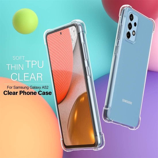 Samsung Galaxy A72 Hoesjes – Siliconen Backcover – Schokbestendig – Transparant – Flexibel-Ilumina Benelux