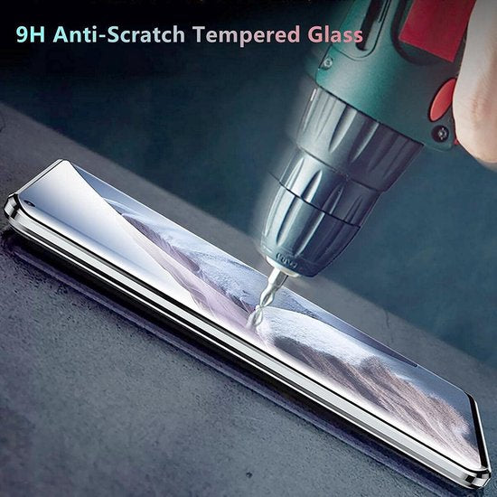 Samsung Galaxy A72 Hoesjes – Magnetische 360° Bescherming – Metalen Frame – Gehard Glas Achterkant + Screenprotector – Zwart