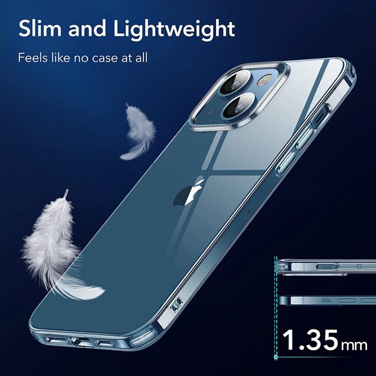 iPhone 13 Hoesjes – Transparante Siliconen Backcover – Inclusief 2x Screenprotector Gehard Glas – Anti-kras-Ilumina Benelux