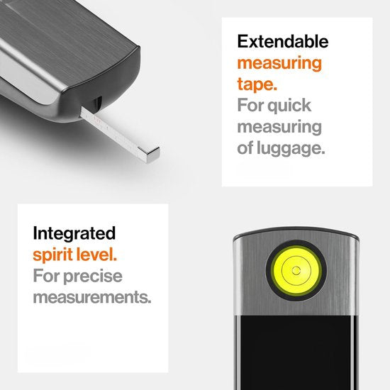 Kofferweegschaal – Digitale bagageweegschaal – Hangweegschaal met LCD-display – Tot 50 kg – Zwart