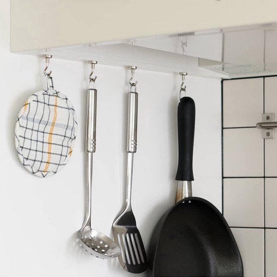 Magneethaak – Neodymium Magnetische Haak 60 mm – Ultra Sterk – Verwijderbaar – Wandhaak Zonder Boren – Zilver-Ophangmagneet-Ilumina Benelux