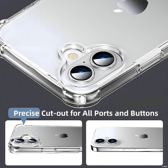 iPhone 16 Plus Hoesjes – Crystal Clear Backcover – Schokbestendig – Transparant-Ilumina Benelux