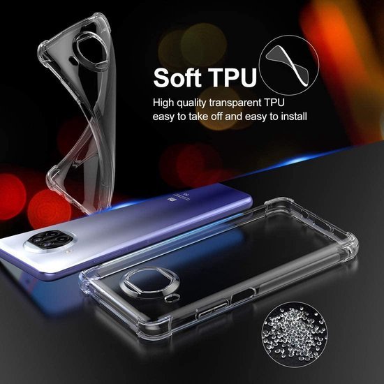 Xiaomi Mi 10T Lite 5G Hoesjes – Soft TPU Siliconen Backcover – Schokbestendig – Tarantparant-Ilumina Benelux