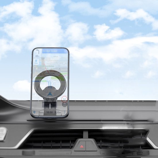 Telefoonhouder auto – Sterke magnetische autohouder – MagSafe compatibel – Dashboard montage – Zwart-Ilumina Benelux