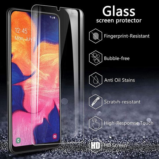 Samsung Galaxy A10 Hoesjes – Portemonnee Hoes – Pasjeshouder – 2x Gehard Glas Screenprotector – Roze-Ilumina Benelux