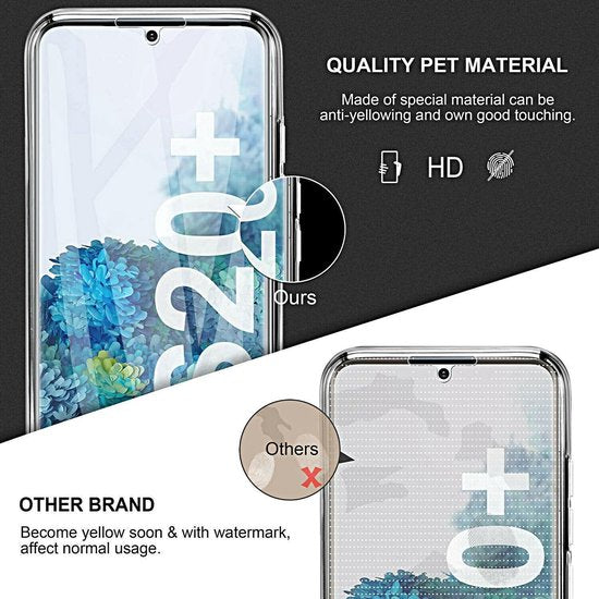 Samsung Galaxy S20 Plus Hoesjes – Dubbelzijdig 360° Full Cover – Transparant – Schokbestendig – Helder Transparant-Ilumina Benelux