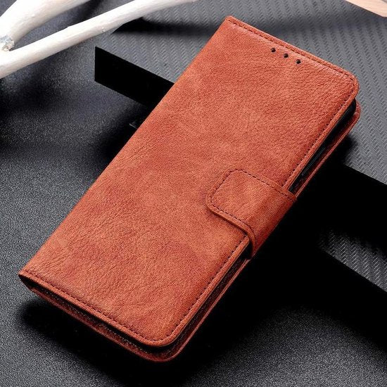 Sony Xperia 5 III Hoesjes – Bookcase Portemonneehoes – Pasjeshouder – 2x Screenprotector – Bruin-Ilumina Benelux