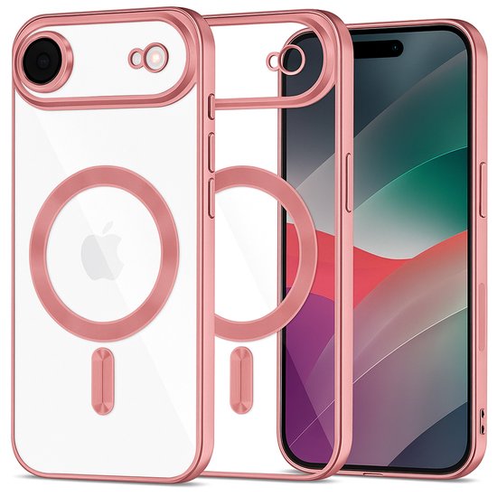 iPhone 17 Hoesjes – Siliconen Backcover – Camera Lens Protector – MagSafe Compatibel – Roze-Ilumina Benelux