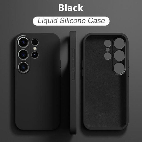 Samsung Galaxy A34 Hoesjes – Liquid Siliconen Backcover – Schokbestendig – 2x Screenprotector – Zwart-Ilumina Benelux