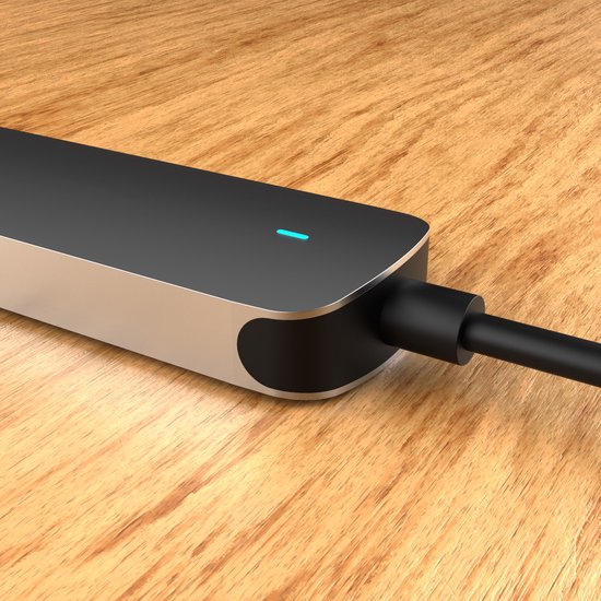 USB-C Dockingstation – 4-in-1 Type-C Hub – 4K HDMI – 2x USB 3.0 + USB-C PD – Geschikt voor MacBook/Laptop/Chromebook – Grijs-Ilumina Benelux