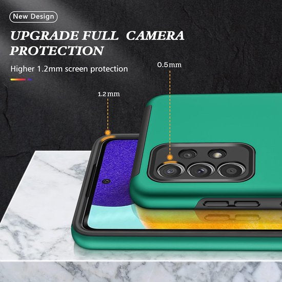 Samsung Galaxy A51 Hoesjes – Backcover met Vingerring – Extra Grip – Groen-Ilumina Benelux
