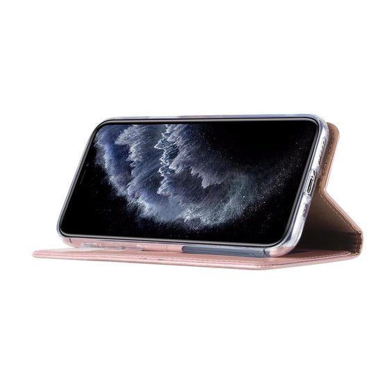 iPhone 11 Hoesjes – Portemonnee Bookcase – Magneetsluiting – Inclusief 2x Full Screenprotector – Roségoud-Ilumina Benelux