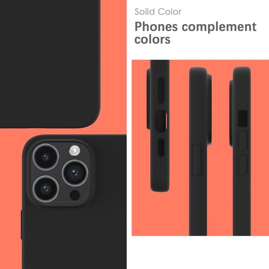 iPhone 14 Plus Hoesjes – Liquid Silicone Backcover – Soft Touch – Schokbestendig – Zwart-Ilumina Benelux