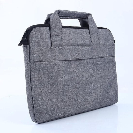 Laptop schoudertas 13.3 inch – LuxeBass H521 aktetas – Notebook tas – Verstelbare draagriem – Grijs-Laptoptas-Ilumina Benelux