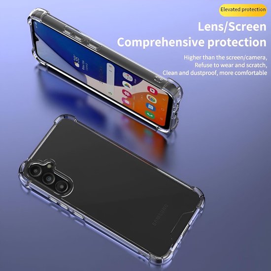 Samsung Galaxy A14 5G Hoesjes – Crystal Clear Backcover – Schokbestendig – Transparant-Ilumina Benelux