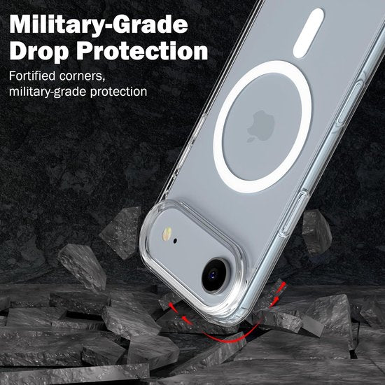 iPhone Air Hoesjes – Transparante Backcover – Schokbestendig – MagSafe – Incl. 2x Screenprotector & Camera Protector-Ilumina Benelux